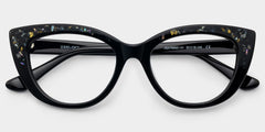 Elora Cat eye Black acetate Glasses