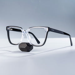 Benguie Square Black Clear acetate Glasses