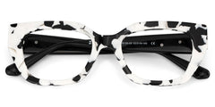 Flare Rectangle Cow Print acetate Glasses