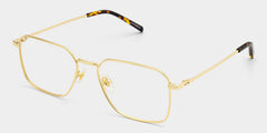 Leah Rectangle Gold metal Glasses