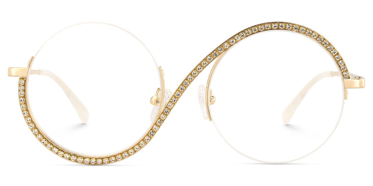 Jaila Round Gold metal Glasses