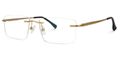Cetina Rectangle Gold metal Glasses