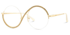 Jaila Round Gold metal Glasses