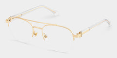Emily Aviator Light Gold metal Glasses