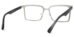 Sharma Rectangle Silver metal Glasses