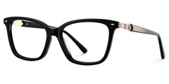 Theo Rectangle Black acetate Glasses