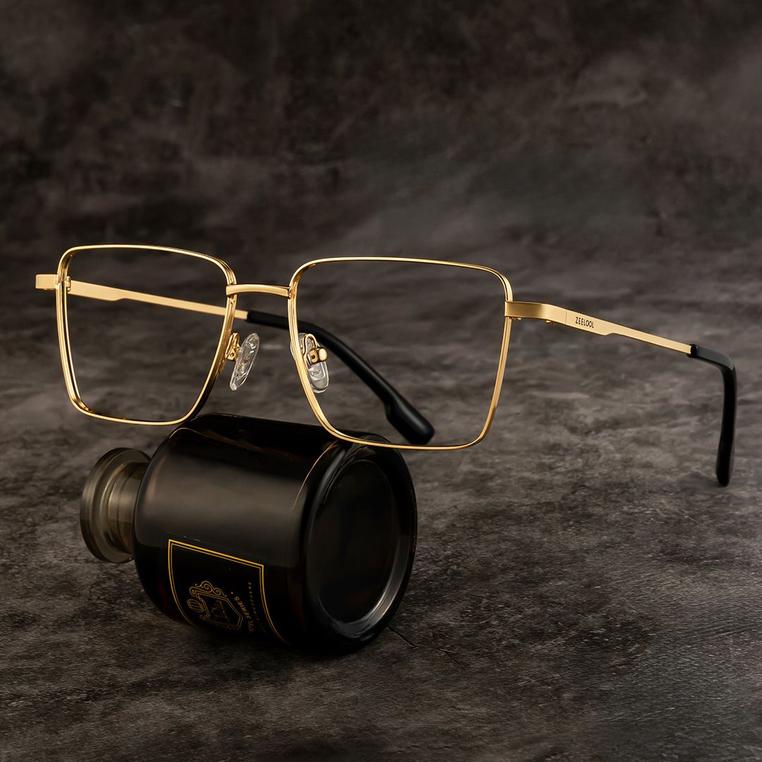 Shareef Square Gold metal Glasses