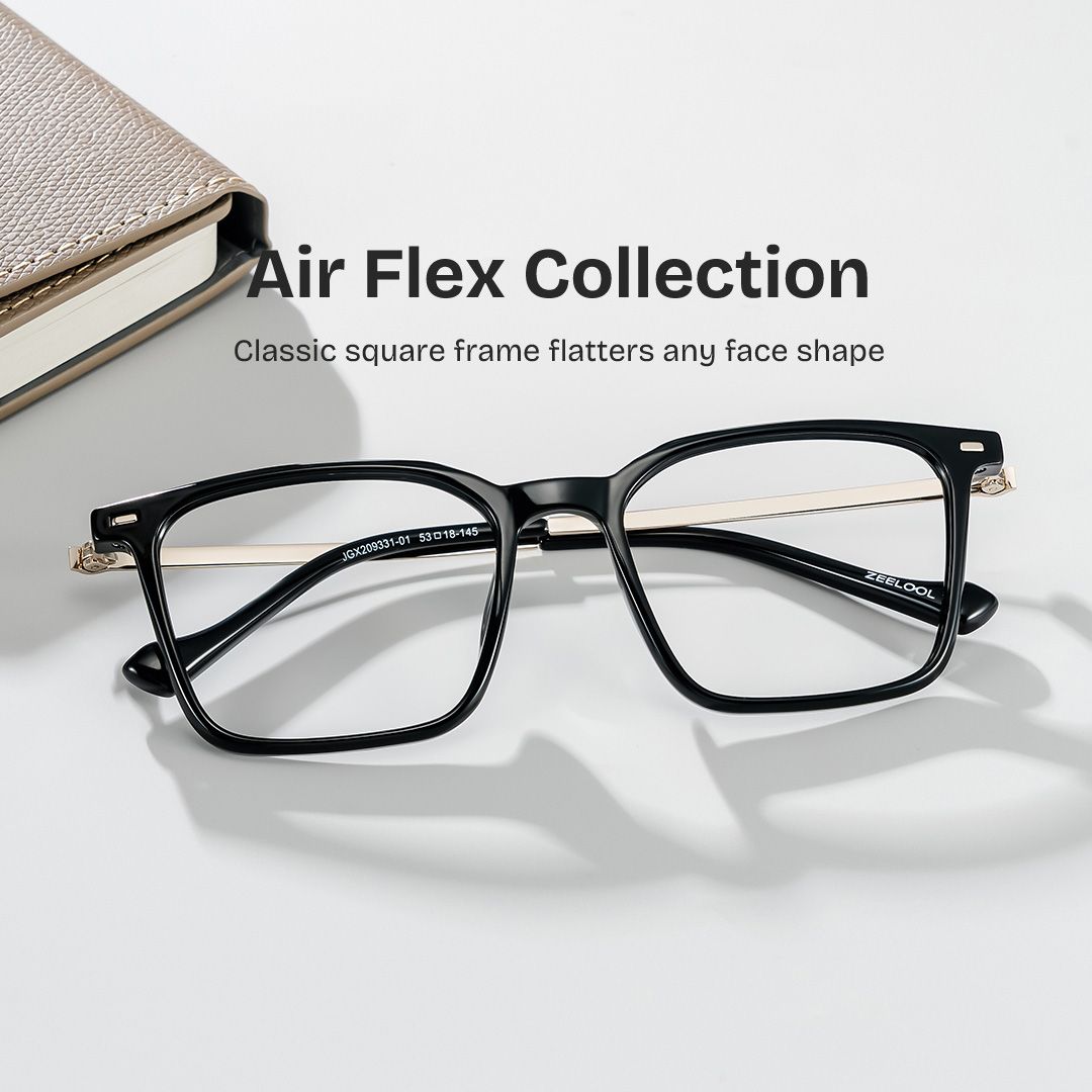 Archer Rectangle Black mixed Glasses