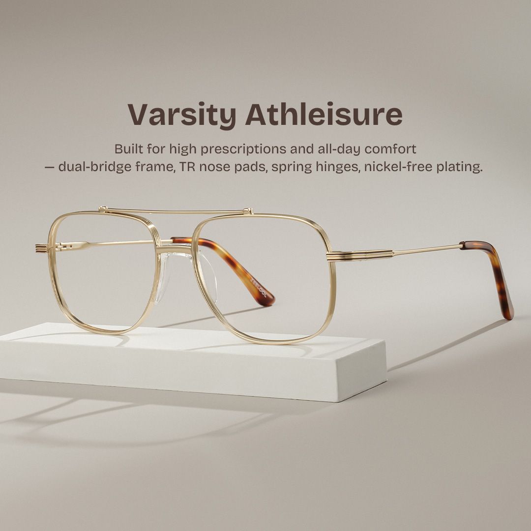 Poppy Aviator Gold metal Glasses