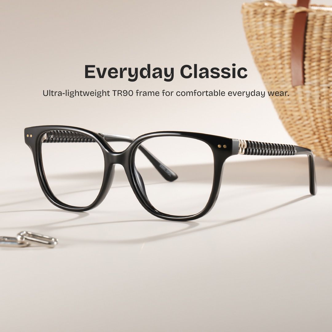 Clara Cat eye Black mixed Glasses