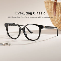 Clara Cat eye Black mixed Glasses