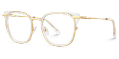 Cameron Square Clear Gold mixed Glasses