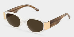 Havana Geometric White Brown TR90 Glasses