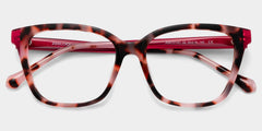 Lena Square Pink Tortoise acetate Glasses