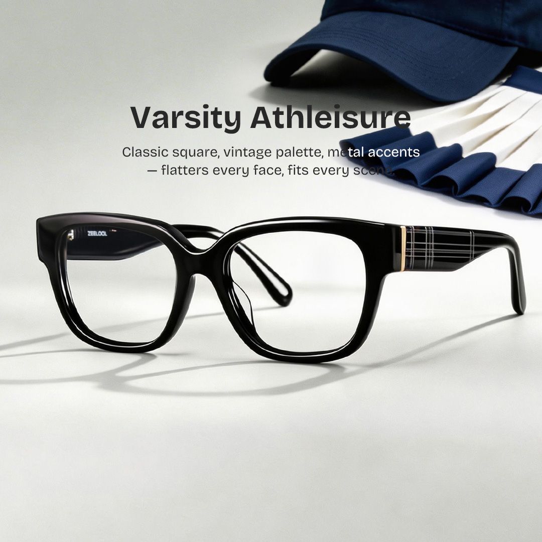 Blake Square Black acetate Glasses