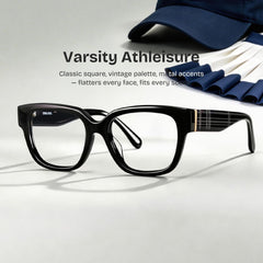 Blake Square Black acetate Glasses