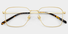 Leah Rectangle Gold metal Glasses