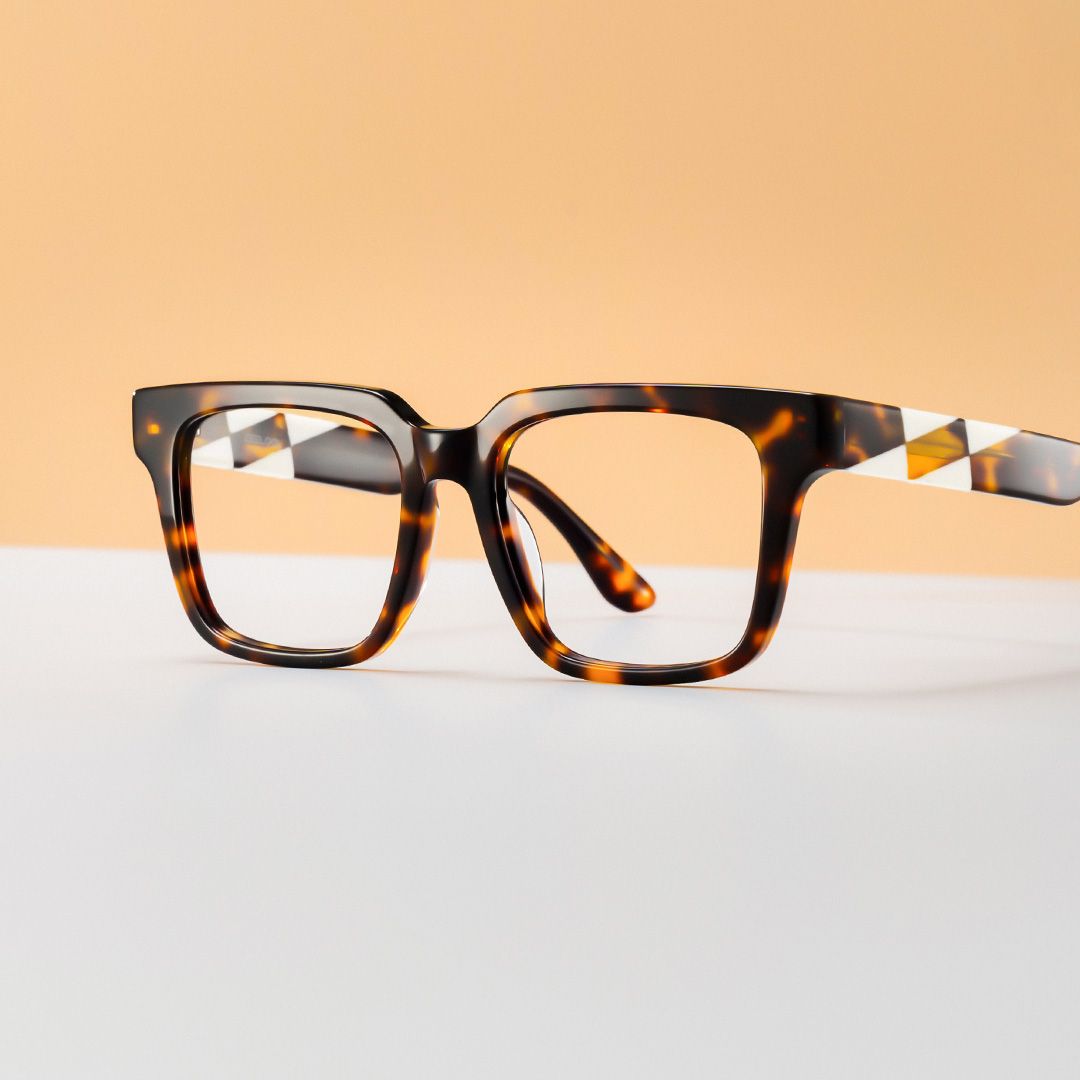 Harriet Square Tortoise acetate Glasses
