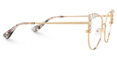 Wallice Cat eye Gold metal Glasses
