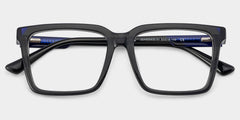 Troy Rectangle Dark Gray acetate Glasses