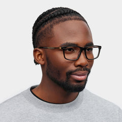 Cozy Rectangle Dark Gray acetate Glasses