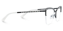 Caporella Cat eye Black metal Glasses