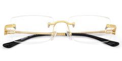 Peavy Rectangle Gold metal Glasses