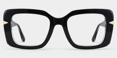 Neon Square Black acetate Glasses