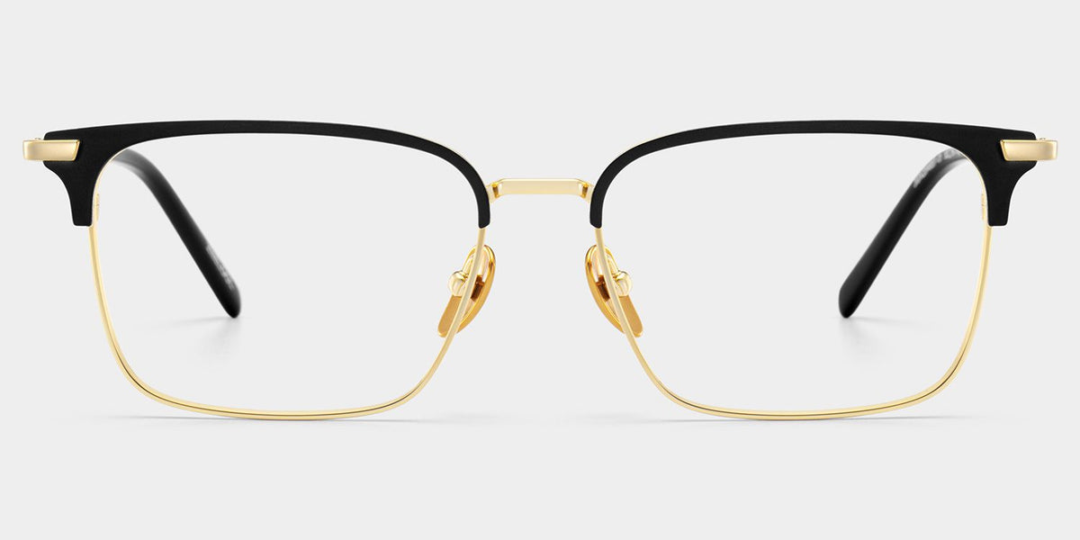 Maxwell Browline Black metal Glasses