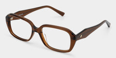 Rowan Rectangle Brown acetate Glasses