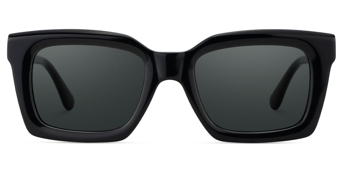 Solana Rectangle Black acetate Glasses