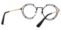 Frazer Round Black metal Glasses