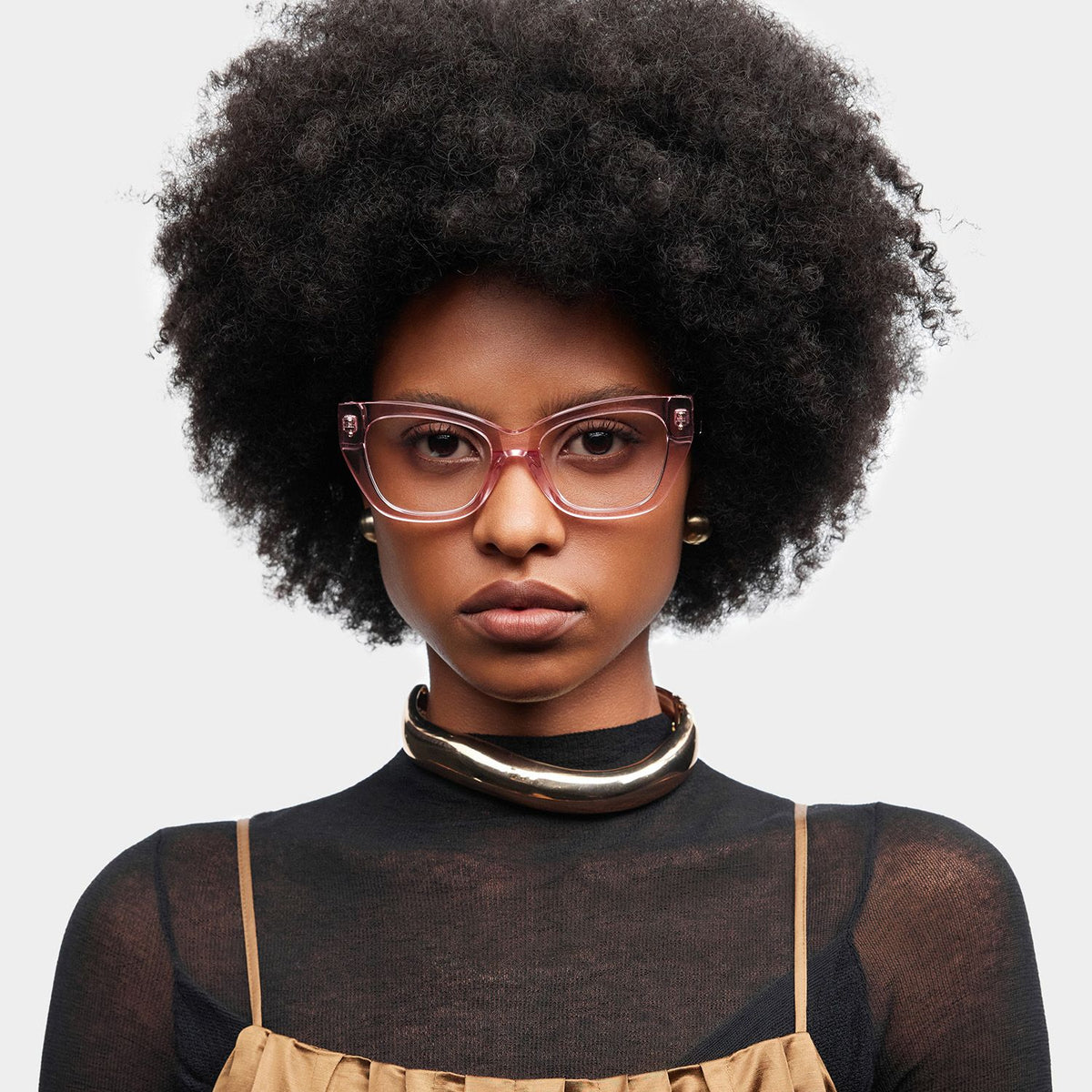 Skylar Butterfly Clear Pink acetate Glasses