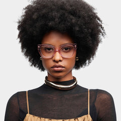 Skylar Butterfly Clear Pink acetate Glasses
