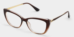 Harlow Rectangle Brown TR90 Glasses