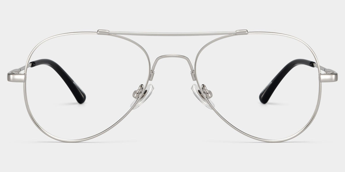 Chaima Aviator Silver metal Glasses