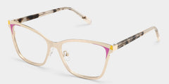 Elise Rectangle Gold metal Glasses