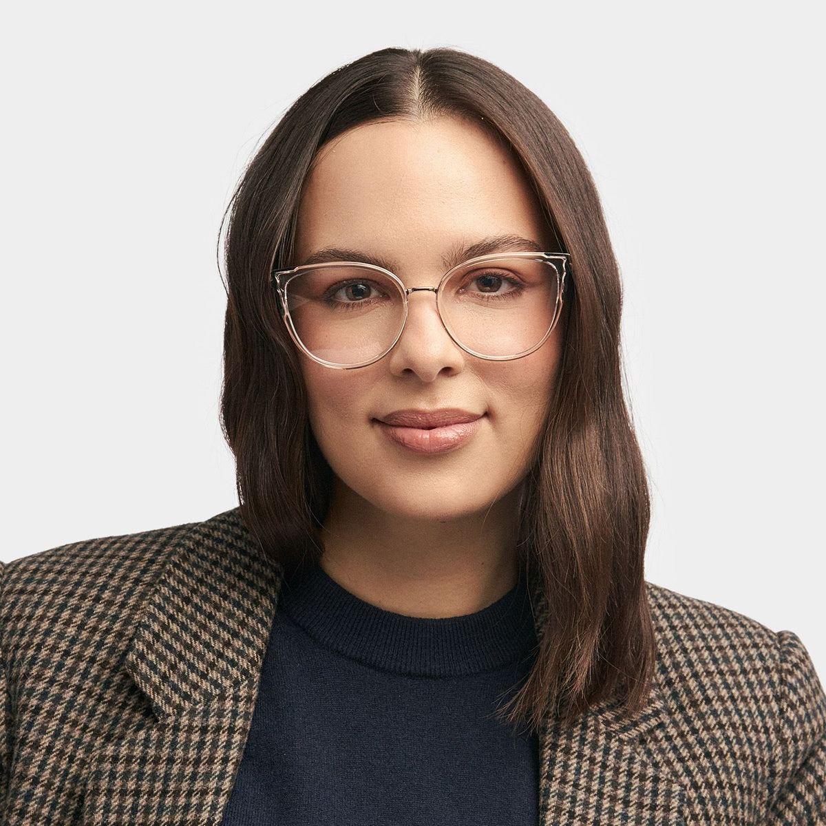 Estrada Cat eye Black-Clear mixed Glasses