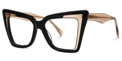 Brooklyn Cat eye Black acetate Glasses