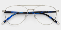 Calvin Aviator Silver metal Glasses