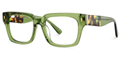 Fulford Rectangle Green acetate Glasses