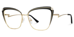Mariely Cat eye Black metal Glasses