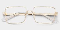 Gavin Rectangle Gold metal Glasses