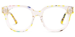 Jett Square Yellow Clear acetate Glasses