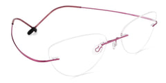 Evelyn Cat eye Pink titanium Glasses