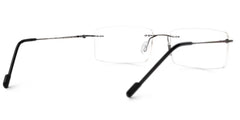 Rogers Rectangle Black metal Glasses