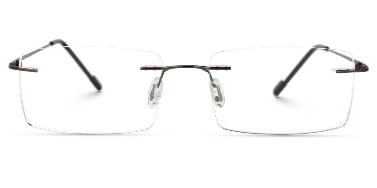 Rogers Rectangle Black metal Glasses