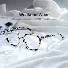 Miles Square Cow acetate Glasses