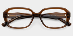 Rowan Rectangle Brown acetate Glasses