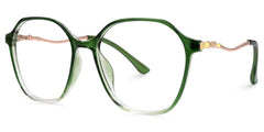 Lekesha Geometric Green mixed Glasses